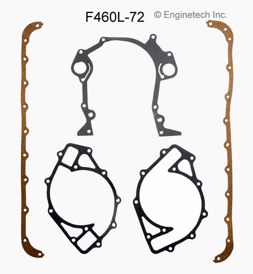 Enginetech F460L-72 Engine Full Gasket Set for Ford E-Series and F-Series Trucks