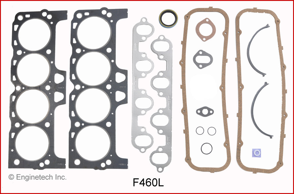 Enginetech F460L Rebuilders Engine Full Gasket Set for Ford Cars and Trucks