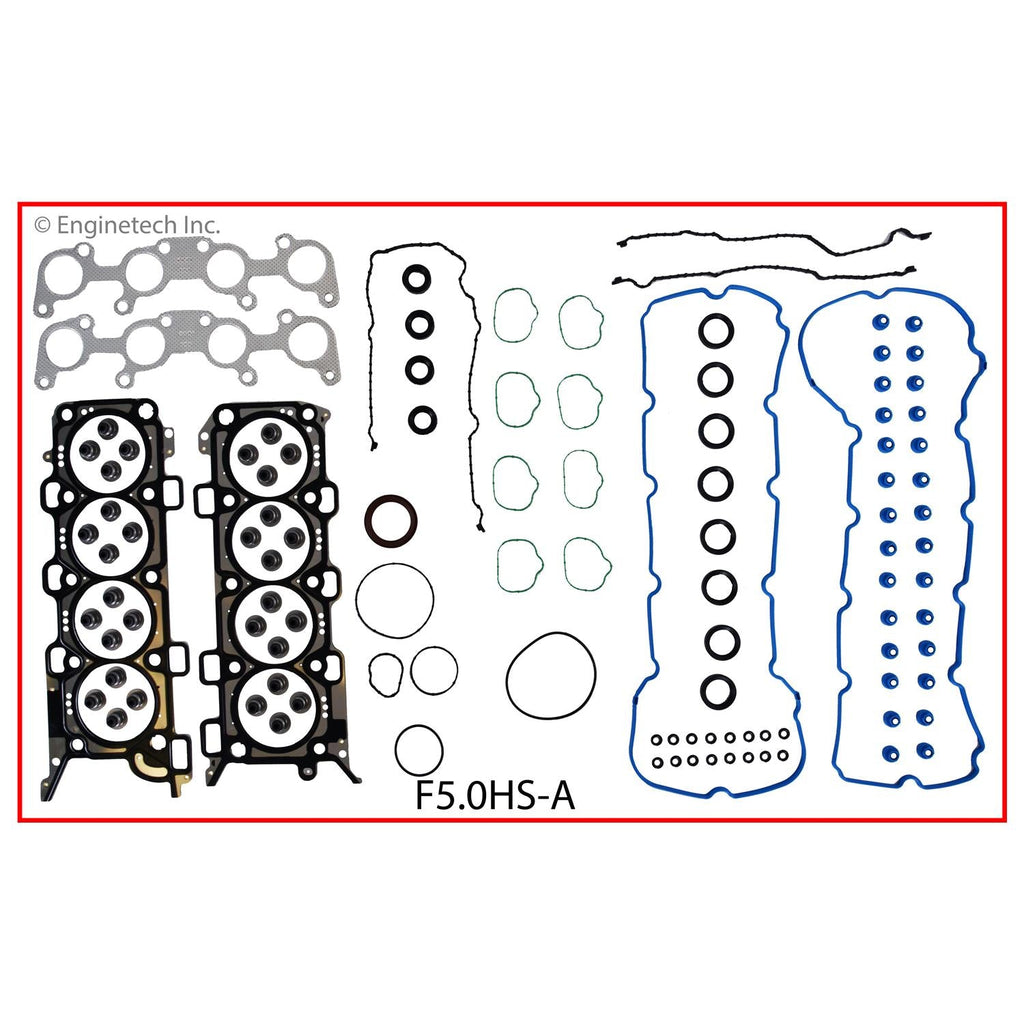 Enginetech F5.0HS-A Engine Cylinder Head Gasket Set for Ford Cars and Trucks