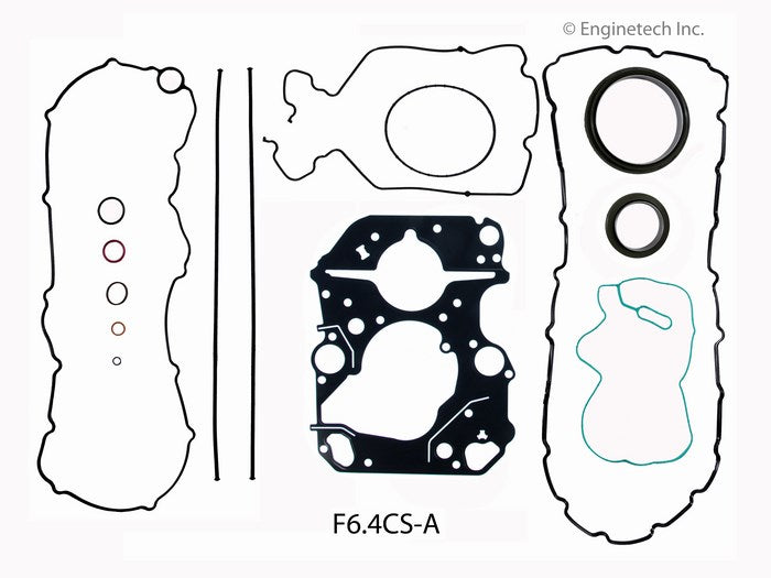 Enginetech F6.4CS-A Engine Lower End Gasket Set for Ford Trucks and Cars
