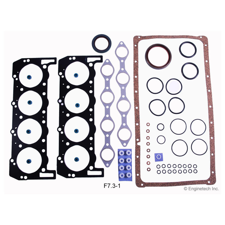 Enginetech F7.3-1 Engine Full Gasket Set for Ford Car and Truck