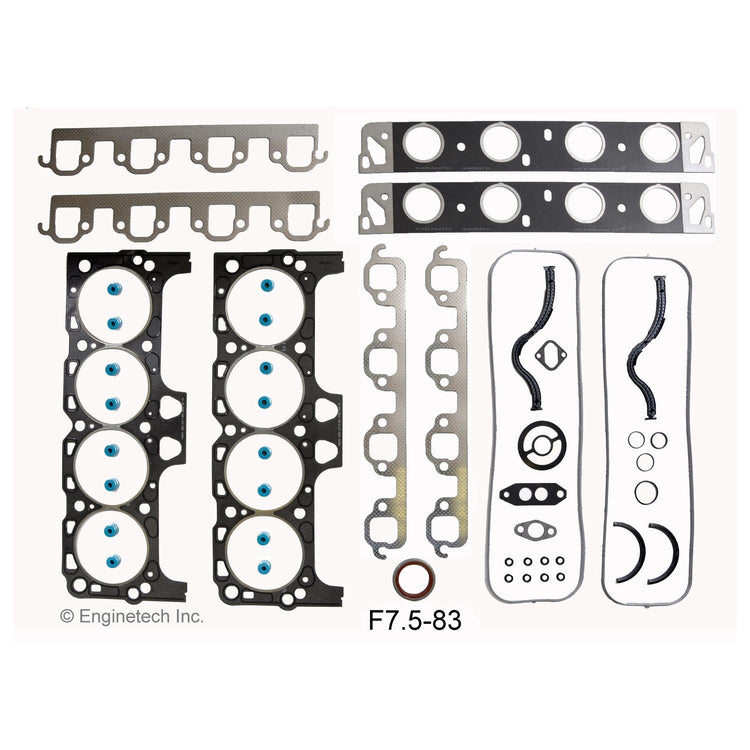 Enginetech F7.5-83 Engine Full Gasket Set for Ford F-250 and F-350 (1988-1992)