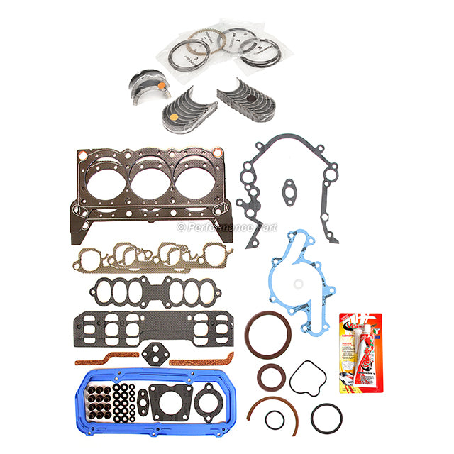 Full Gasket Set Bearings Rings Fit 89-93 Ford Taurus Mercury Sable 3.8L