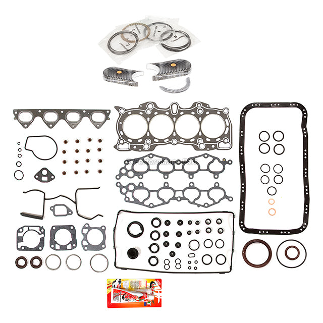 Full Gasket Set Bearings Rings Fit 1990-2001 Acura Integra 1.8L