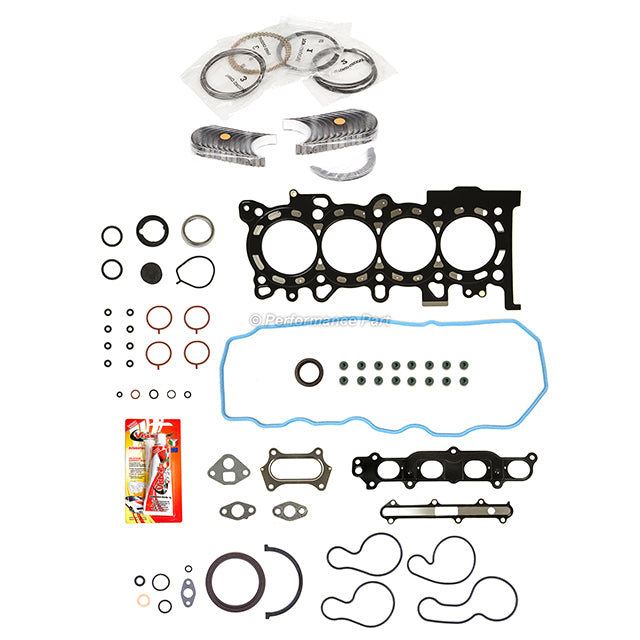Full Gasket Set Bearings Rings Fit 2009-2013 Honda Fit 1.5L