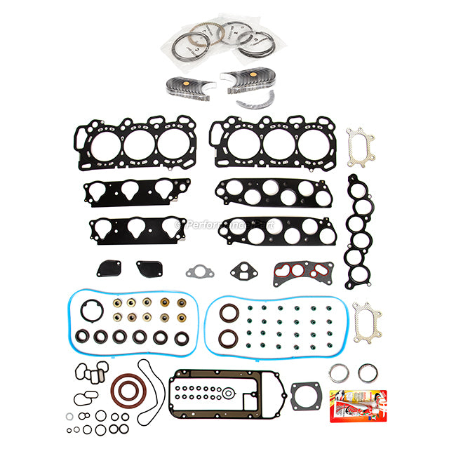 Full Gasket Set Bearings Rings Fit 2006-2008 Honda Ridgeline 3.5L