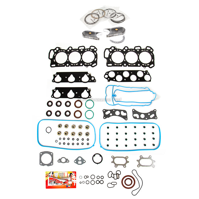 Full Gasket Set Bearings Rings Fit 2007-2008 Acura TL 3.2L