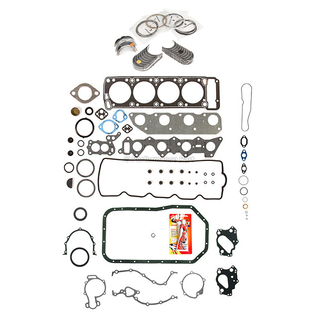 Full Gasket Set Bearings Rings Fit 85-89 Chrysler Mazda Dodge 2.6L