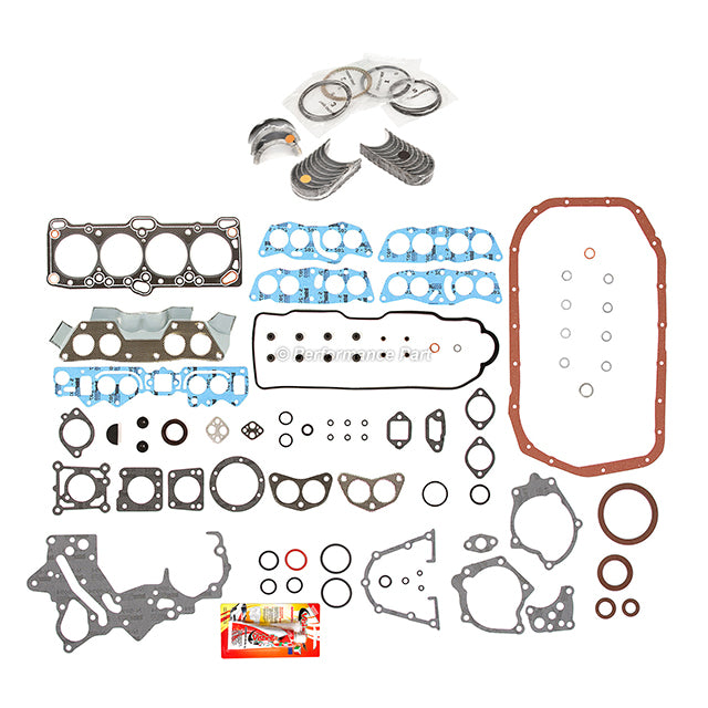 Full Gasket Set Bearings Rings Fit 93-96 Mitsubishi Mighty Max 2.4L