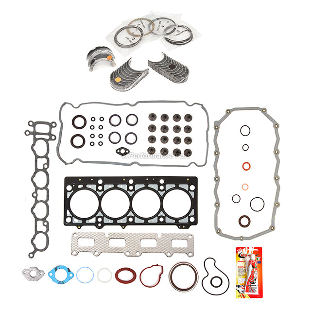 Full Gasket Set Bearings Rings Fit 2001 Dodge Caravan 2.4L