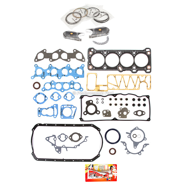 Full Gasket Set Bearings Rings Fit 86-89 Mercury Tracker Mazda 323 1.6L