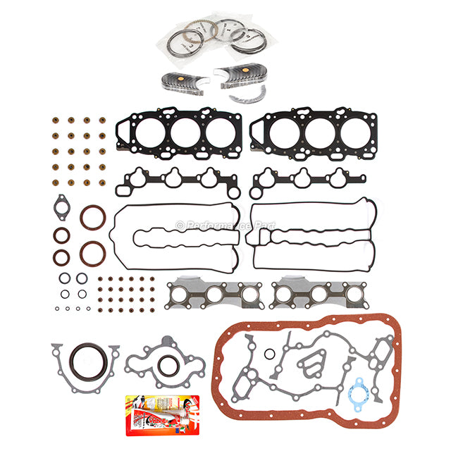 Full Gasket Set Bearings Rings Fit 1992-1995 Mazda 929 3.0L DOHC