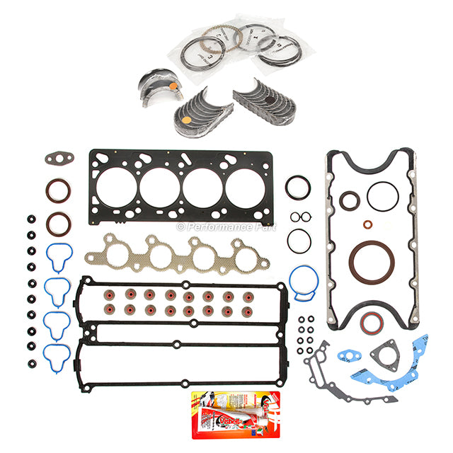 Full Gasket Set Bearings Rings Fit 1999-12/20 Ford Focus 2.0L
