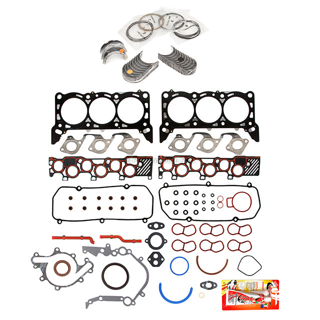 Full Gasket Set Bearings Rings Fit 96-98 Ford Windstar 3.8L V6