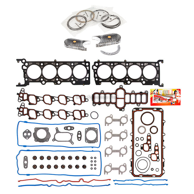 Full Gasket Set Bearings Rings Fit 2001 Ford Mustang 4.6 DOHC