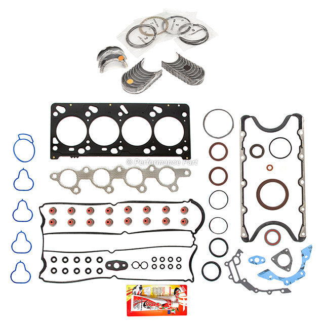Full Gasket Set Bearings Rings Fit 00-03 Ford Focus 2.0L DOHC