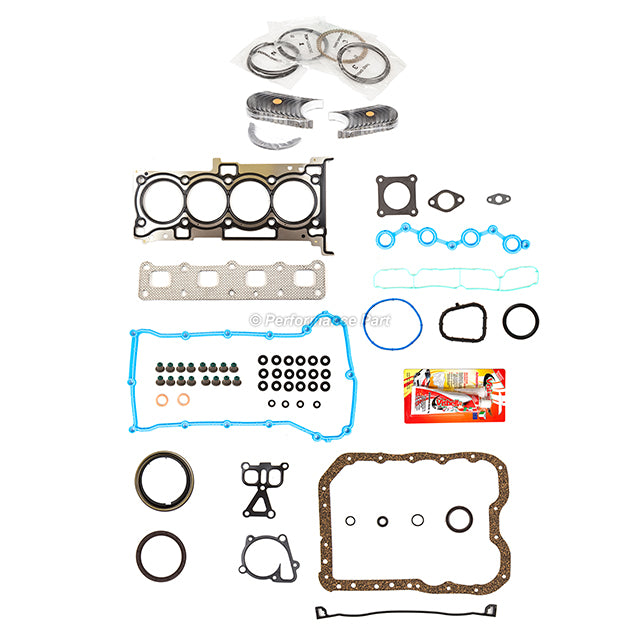 Full Gasket Set Bearings Rings Fit 08-09 Dodge Caliber 2.4 DOHC
