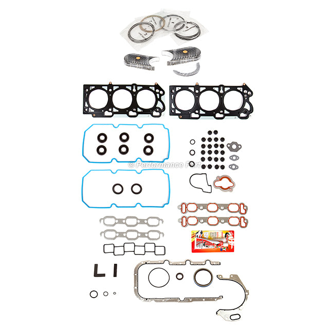 Full Gasket Set Bearings Rings Fit 98-01 Chrysler Concorde 3.2 SOHC