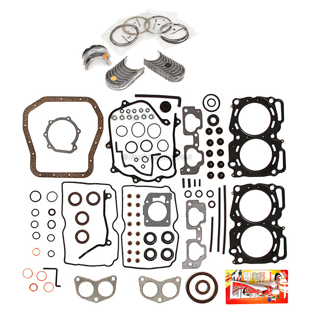 Full Gasket Set Bearings Rings Fit 2000-2003 Subaru Legacy 2.5L SOHC