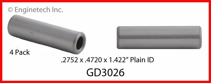Enginetech GD3026 Engine Valve Guide 4 Pack for Jeep, Dodge, Ram Models