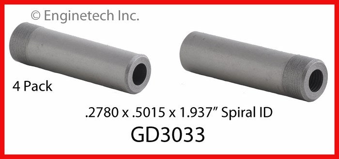 Enginetech GD3033 Engine Valve Guide - 4 Pack for Dodge Ram and Ram 2500/3500