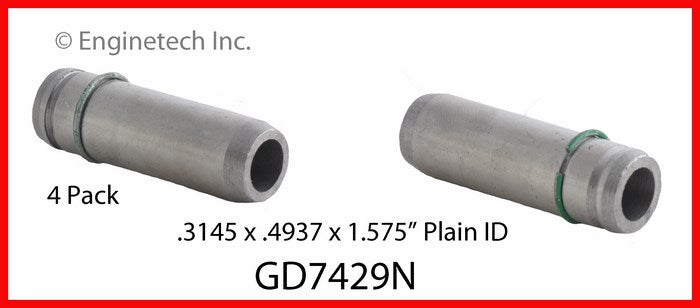 Enginetech GD7429N Engine Valve Guide 4 Pack for Dodge and Plymouth Vehicles