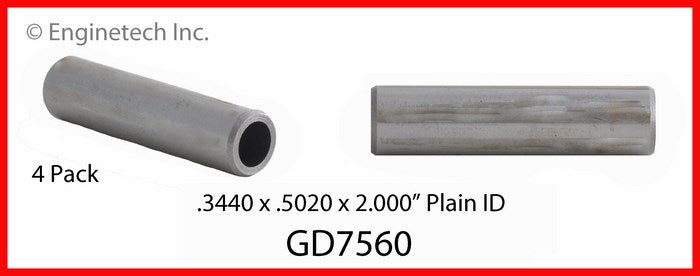 Enginetech GD7560 Engine Valve Guide 4 Pack for Classic Pontiac and Isuzu Vehicles