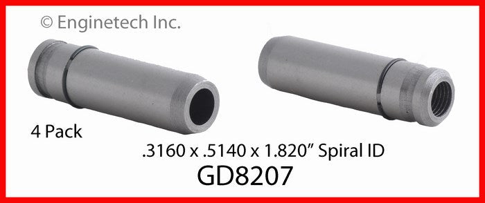 Enginetech GD8207 Engine Valve Guide - 4 Pack for Toyota 4Runner and Pickup