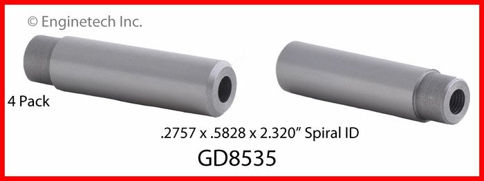 Enginetech GD8535 Engine Valve Guide 4 Pack for Isuzu, Buick, Chevrolet Vehicles