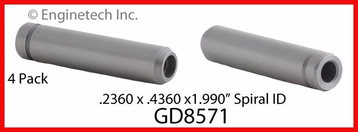 Enginetech GD8571 Engine Valve Guide Set - 4 Pack for Mitsubishi and Chrysler Models