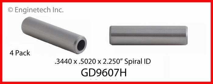 Enginetech GD9607H Engine Valve Guide 4 Pack – Iron Valve Guides for Reliable Performance
