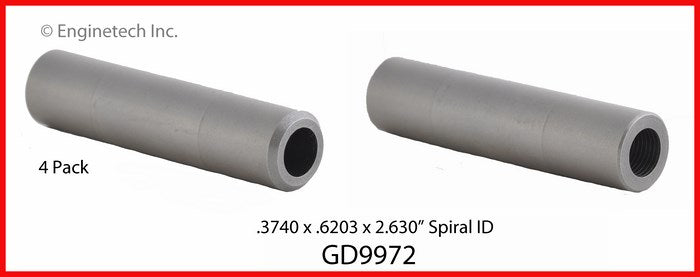 Enginetech GD9972 Engine Valve Guide Pack of 4 for Domestic and Import Engines