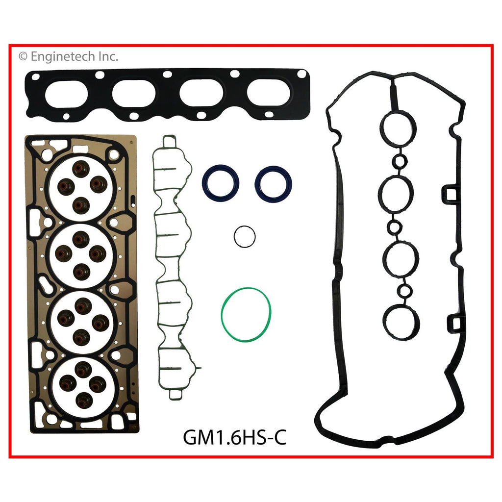 Enginetech GM1.6K-3 Engine Full Gasket Set for Chevrolet and GMC Cars and Trucks