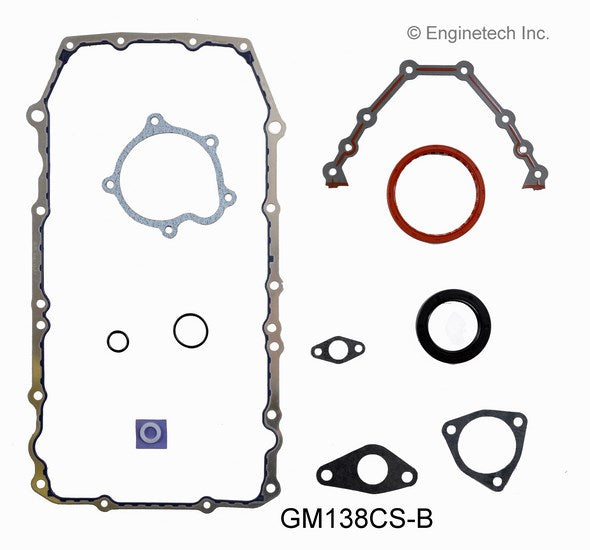 Enginetech GM138CS-B Engine Lower End Gasket Set for GMC and Chevrolet Cars and Trucks