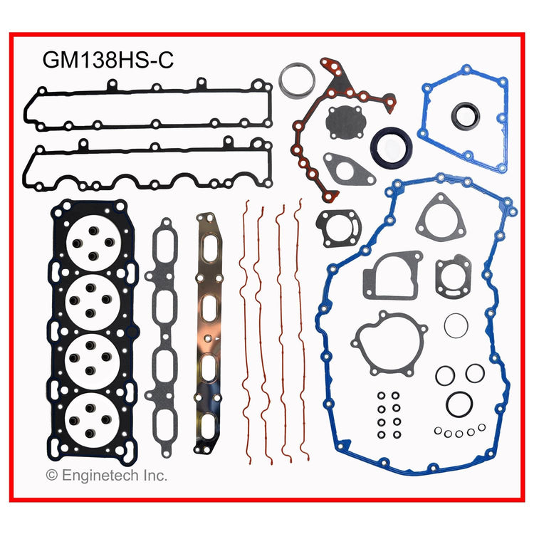 Enginetech GM138HS-C Engine Cylinder Head Gasket Set for GMC and Chevrolet Cars and Trucks