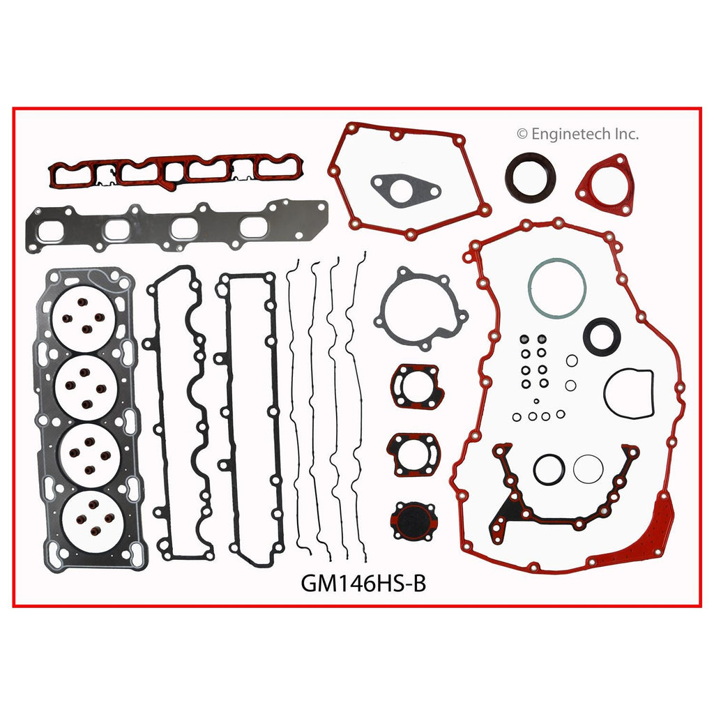Enginetech GM146HS-BWB Engine Cylinder Head Gasket Set for GMC and Chevrolet Cars and Trucks