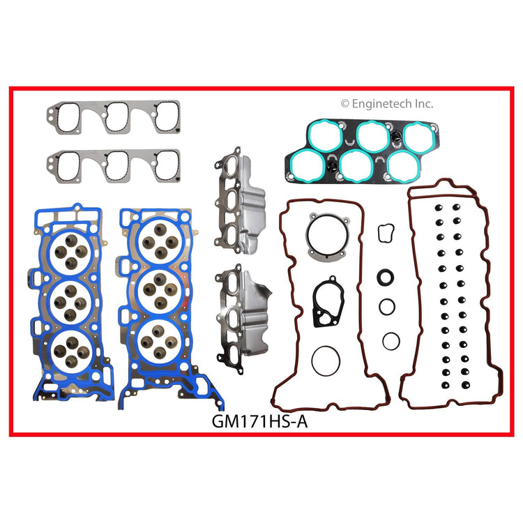 Enginetech Engine Cylinder Head Gasket Set for GMC and Chevrolet Vehicles - Part GM171HS-AWB