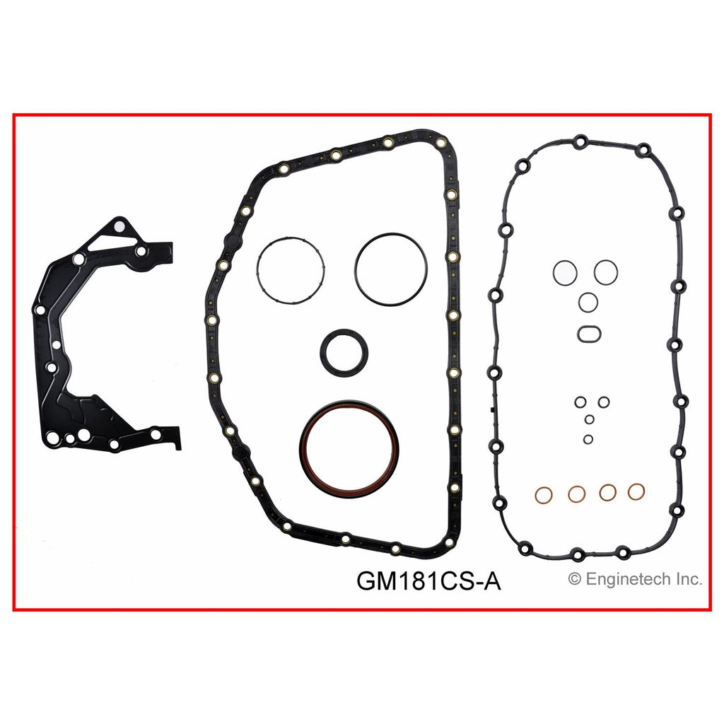 Enginetech GM181CS-A Engine Lower End Gasket Set for GMC and Chevrolet Cars and Trucks