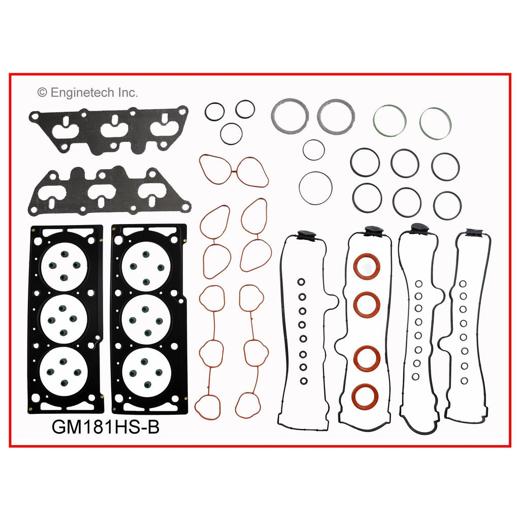 Enginetech GM181HS-B Engine Cylinder Head Gasket Set for GMC and Chevrolet Cars and Trucks