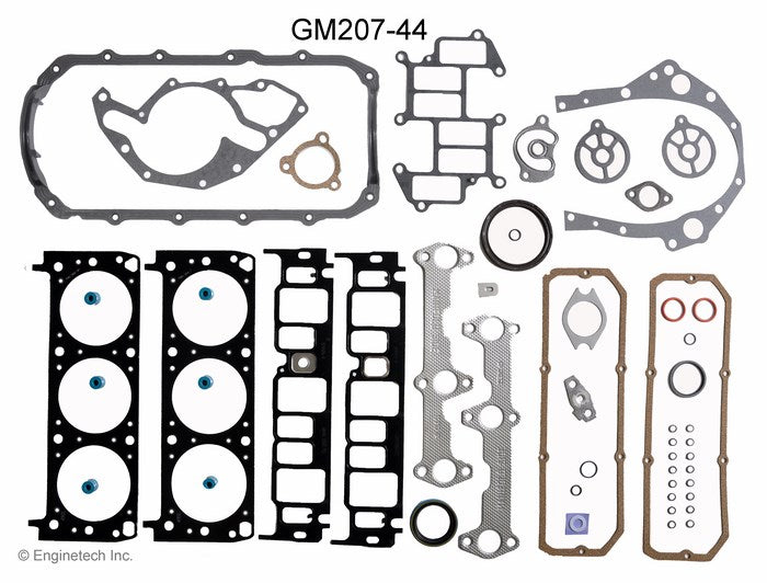 Enginetech GM207-44 Engine Full Gasket Set for Chevrolet and GMC Cars and Trucks