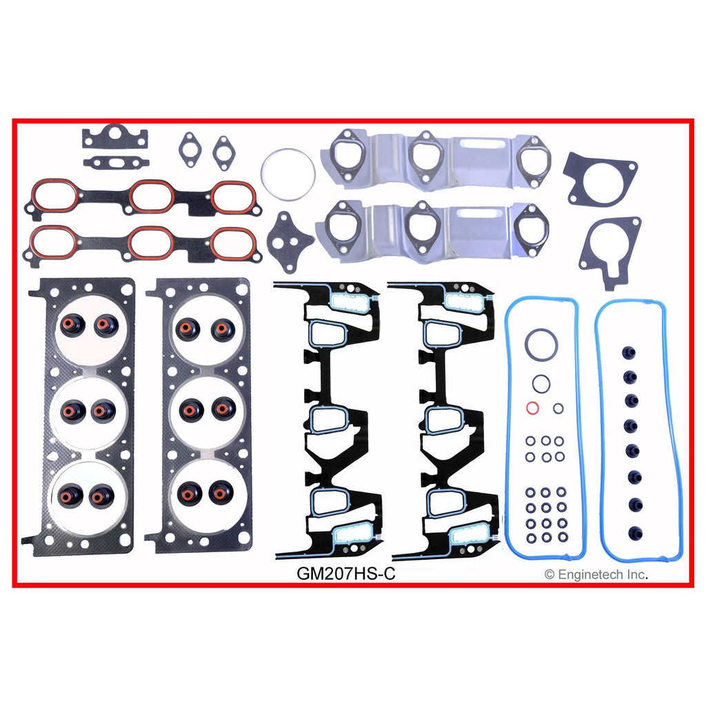 Enginetech GM207HS-C Engine Cylinder Head Gasket Set for GMC and Chevrolet Cars and Trucks