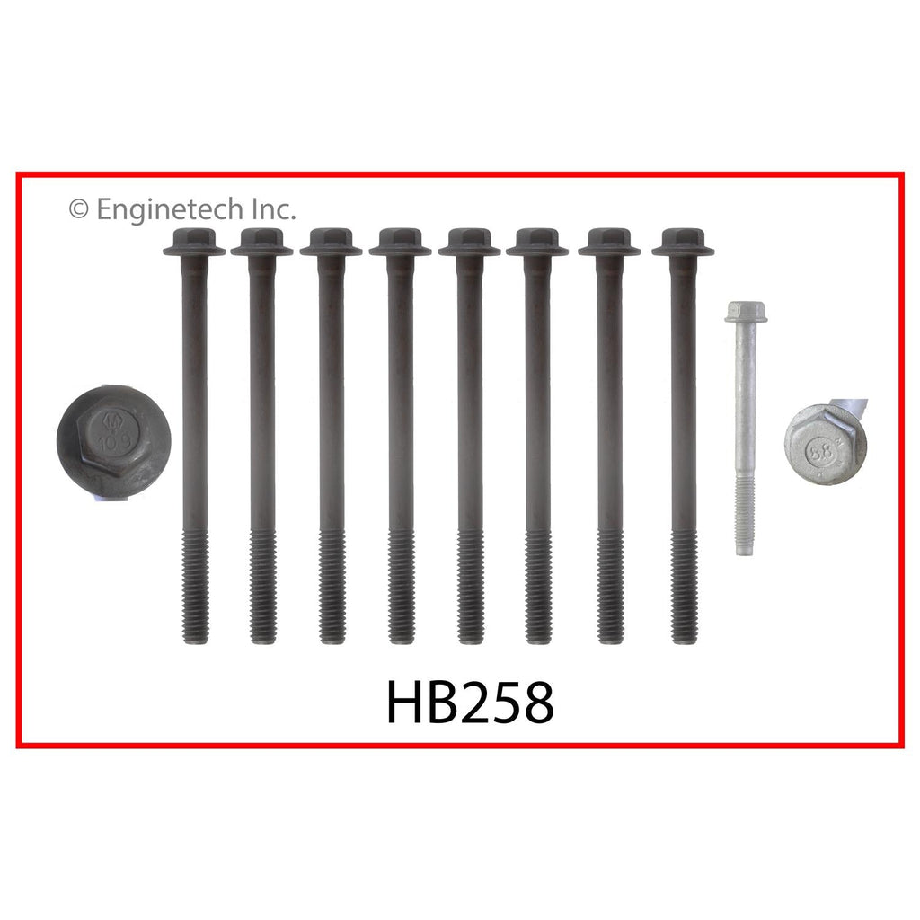 Enginetech GM217HS-FWB Engine Cylinder Head Gasket Set for GMC and Chevrolet Vehicles with Head Bolts