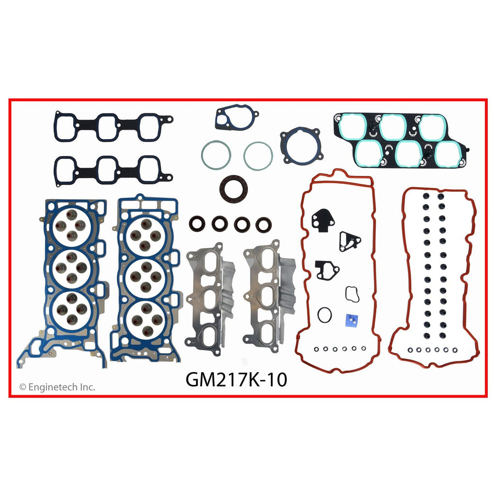 Enginetech GM217K-10 Engine Full Gasket Set for GMC and Chevrolet Cars and Trucks