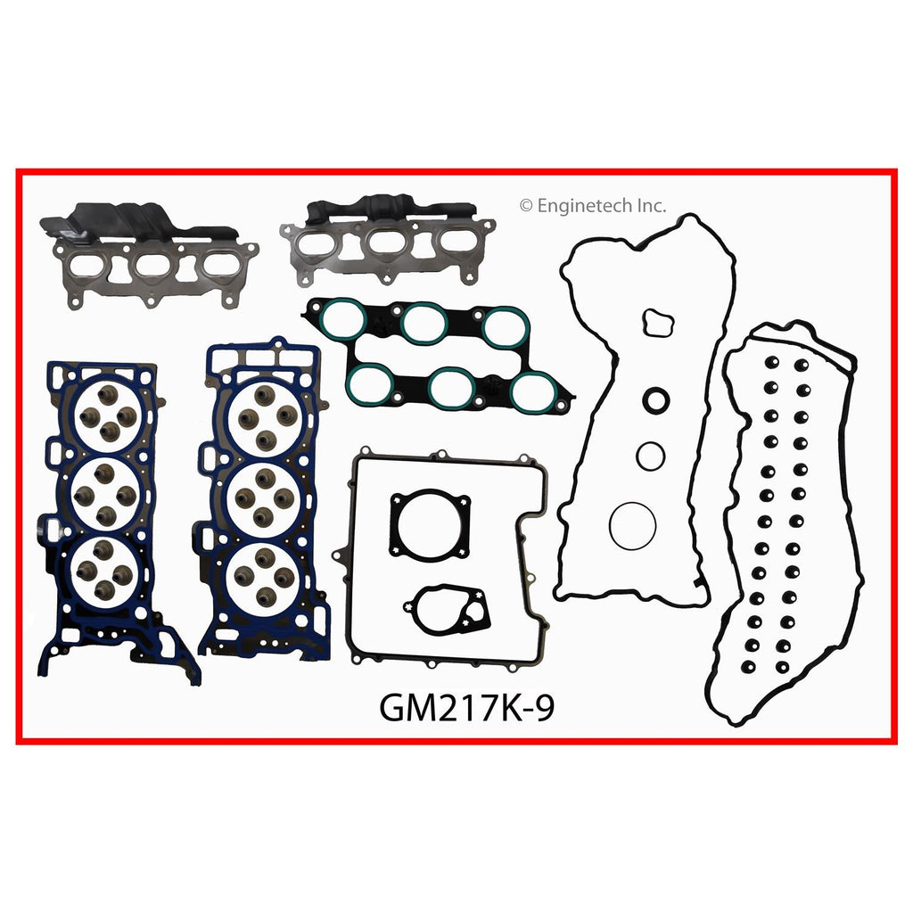 Enginetech GM217K-9 Engine Full Gasket Set for GM and Chevrolet Cars and Trucks