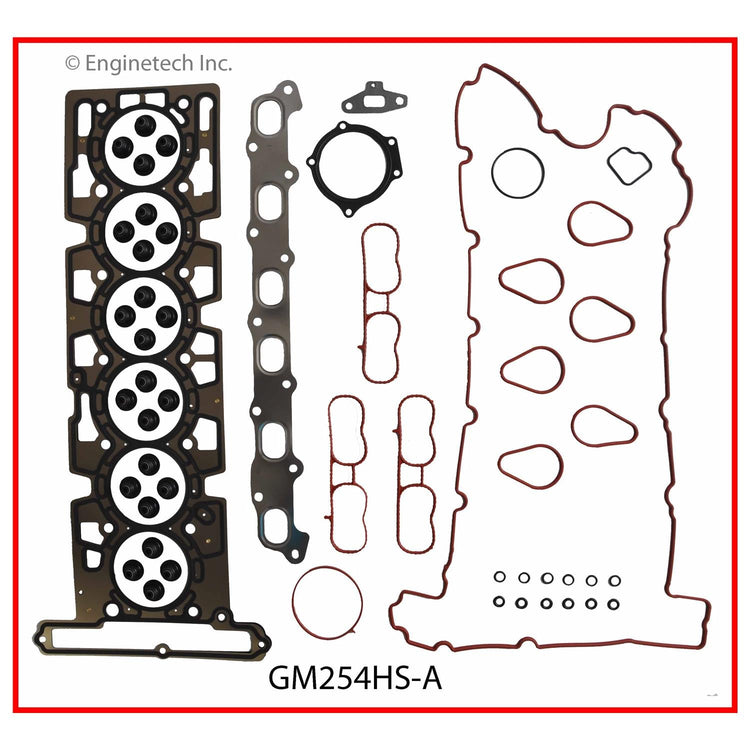 Enginetech GM254HS-AWB Engine Cylinder Head Gasket Set for GMC and Chevrolet Vehicles with Head Bolts