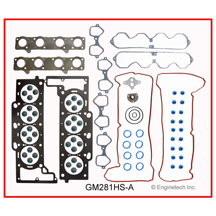 Enginetech GM281HS-A Engine Cylinder Head Gasket Set for GMC and Chevrolet Cars and Trucks