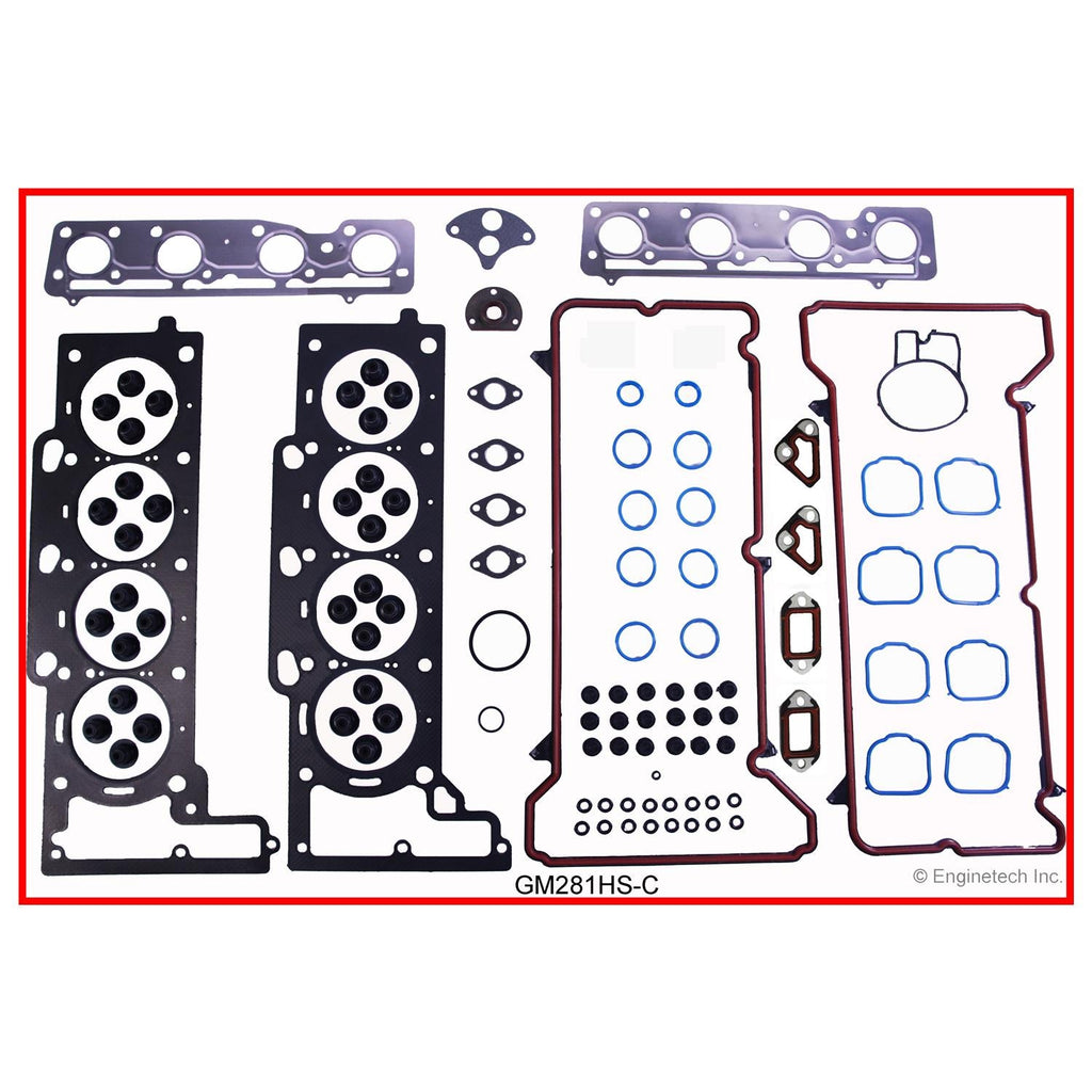 Enginetech GM281HS-C Engine Cylinder Head Gasket Set for GMC and Chevrolet Vehicles