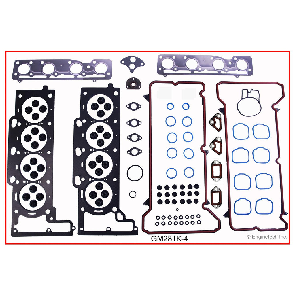 Enginetech GM281K-4 Engine Full Gasket Set for GMC and Chevrolet Cars and Trucks