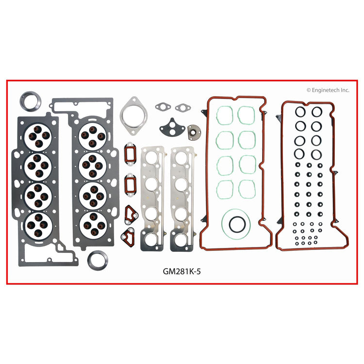 Enginetech GM281K-5 Engine Full Gasket Set for GMC and Chevrolet Cars and Trucks