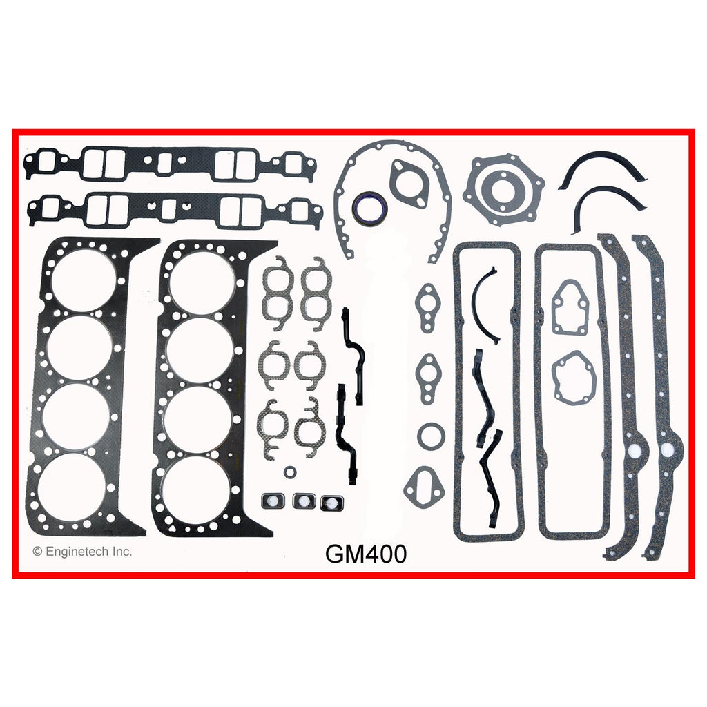 Enginetech GM400 Rebuilders Engine Full Gasket Set for GMC and Chevrolet Cars and Trucks